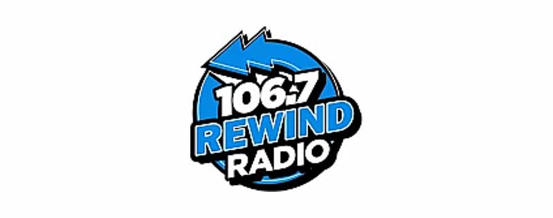 logo 106.7 Rewind Radio
