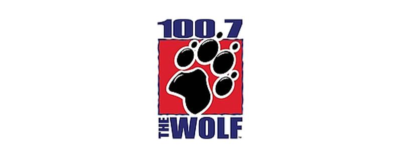 logo 100.7 The Wolf