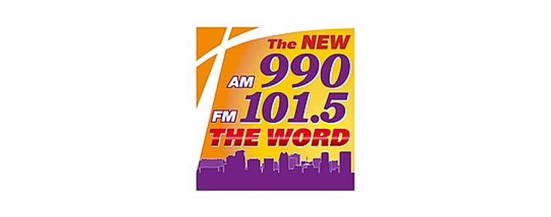 logo AM 990 and FM 101.5 The Word